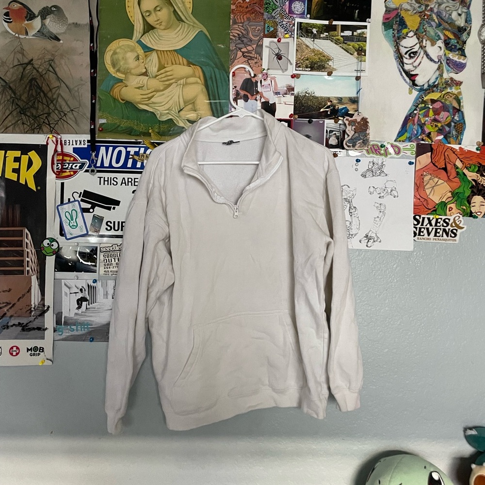 White Quarter-Zip No Brand - Size M Mens